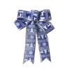 Holiday 25cm Delightful Bow Decoration In White Pink And Blue For Merry Christmas Celebrations