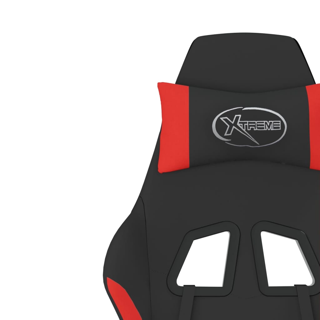 Gaming Chair Black and Red Fabric