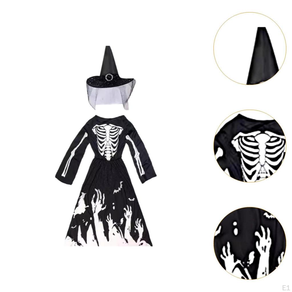 Halloween Skeleton Costume Dress Clothing for Photo Props Party
