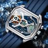 New Luxury Dual Display Men Clock Date Week Luminous LED Man Watch Silicone Strap Electronic Sport Men's Quartz Watches