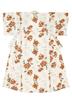 SOUBIEN Floro Yukata Set and Geta Free Floating Orange and Women's 3-Piece (Yukata, Half-Width Obi, Sandals), Size, Cream, Ykt10251-obh01971