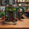 3D Pattern Irish Pub Stainless Steel Mug Home Bar Resin Crafts Ornaments Beer Mug Coffee Cup Drinking Utensils Xmas Holiday Gift