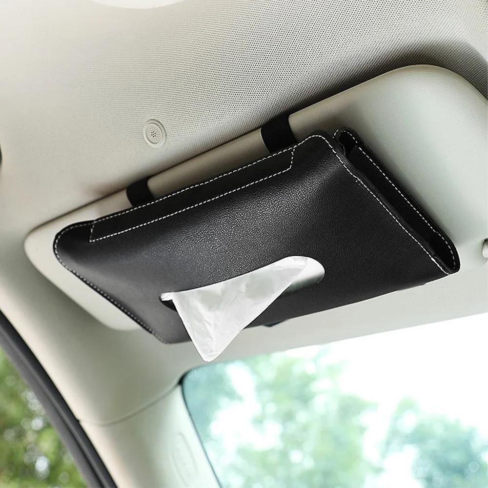 Car Cartoon Tissue Box Hanging Sun Visor Sunroof Drawer Box Creative Car with Tissue Box