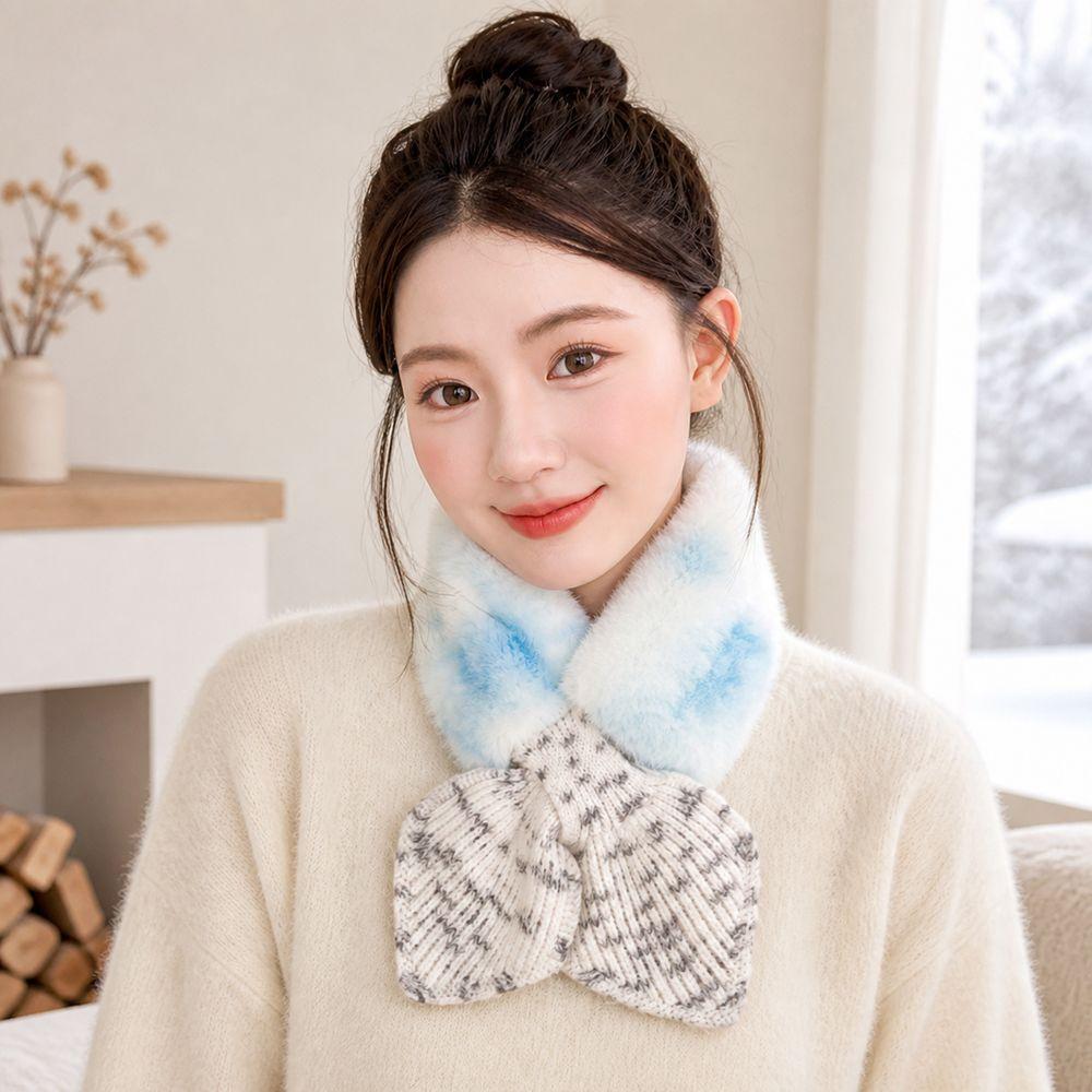 Faux Fur Faux Fur Scarf Knitted Fabric Winter Neck Scarf New Unisex Bracelet  Winter Wear