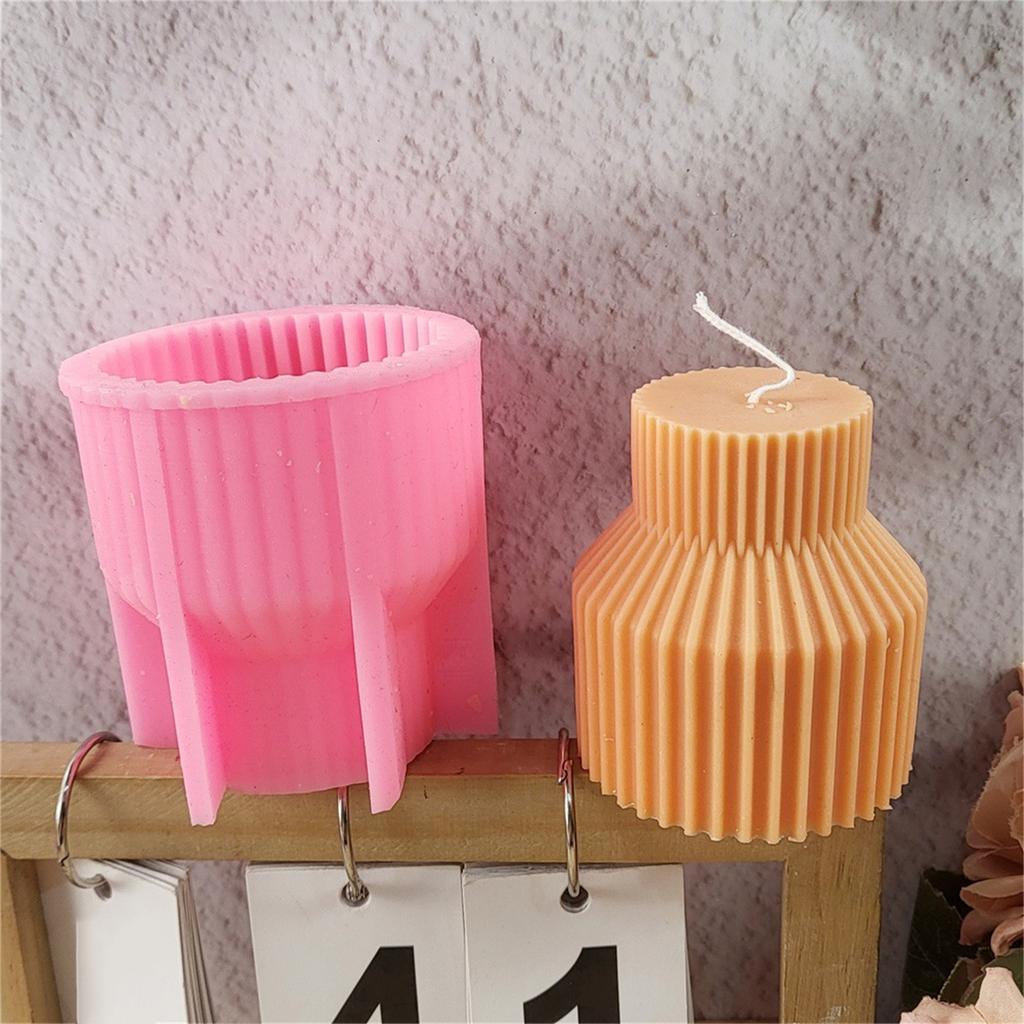 Striped Shape Silicone Candle Molds Soap Making Molds for Epoxy Resin Candle Soap Making Home Decoration Art Craft
