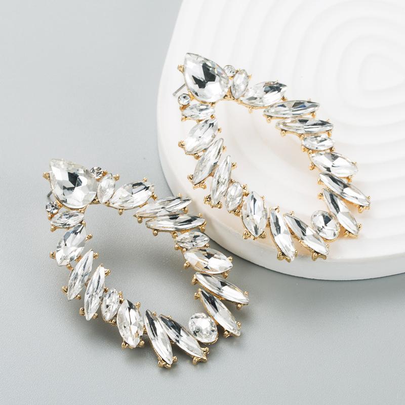 Boucles d'oreilles pendantes simples pour femmes, en alliage d'acier et de titane, pendentif en acrylique coloré en forme de feuille de cristal, ornements d'oreille géométriques