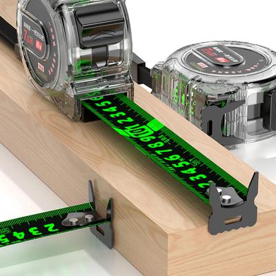 1PCS Self Locking Steel Tape Measuring Tool High-Precision Laser Inkjet Code Box Ruler Measure Fluorescent Widened Meter Ruler