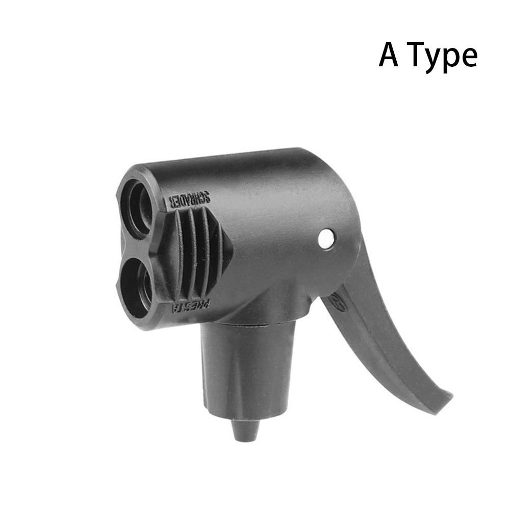 1 Pc Dual Head Bicycle Air Pump Nozzle 50*40mm Waterproof Bike Pump Adapter Valve Converter Bicycle Tire Inflator Nozzle A
