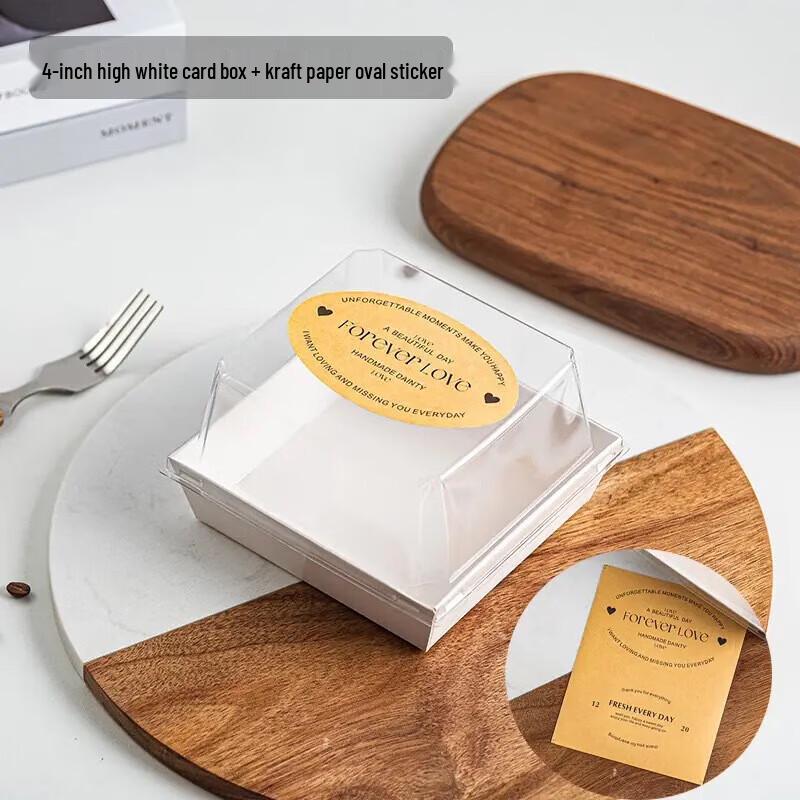 Disposable 4-inch Cake & Sandwich Boxes (100-Pack)