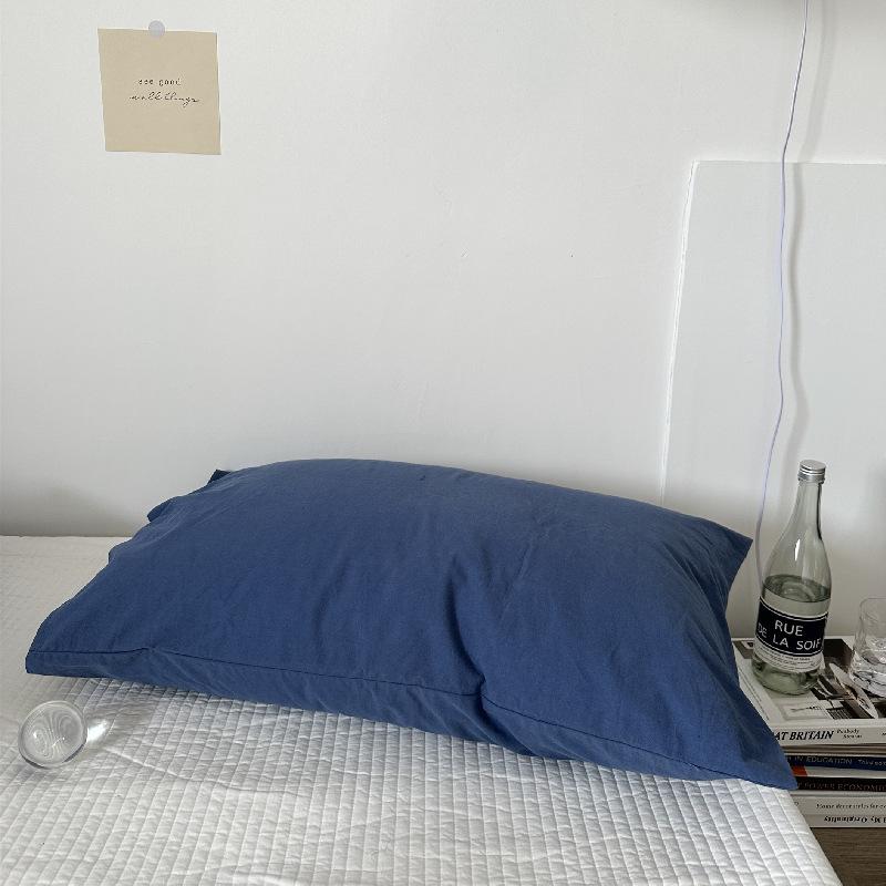 Pure Cotton Pillow Set: Includes Single 48x74cm Pillowcase, Pair of Pillow Inserts, Liner, and Cover.