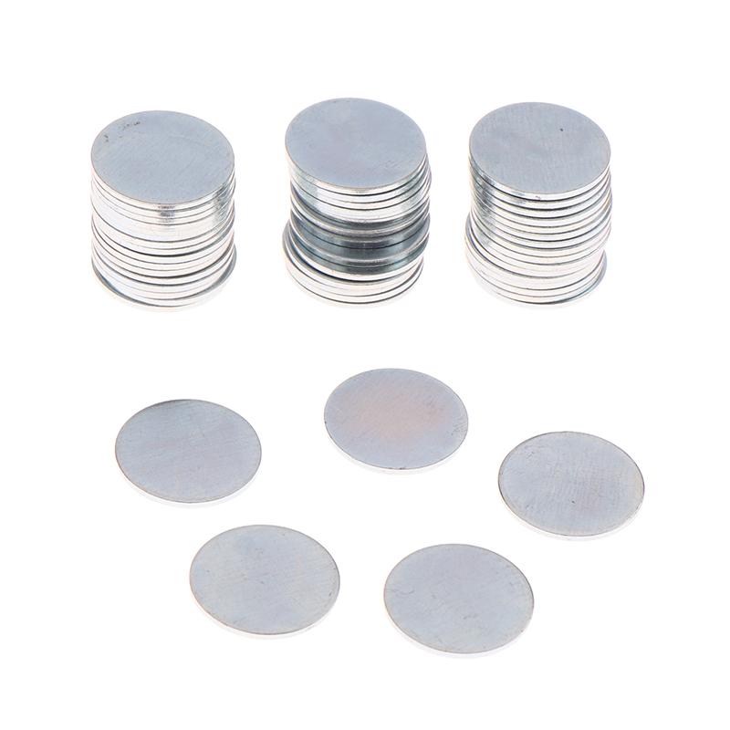 50/100 ks Ultratenký kulatý pozinkovaný plech pro DIY ruční výrobu doplňků