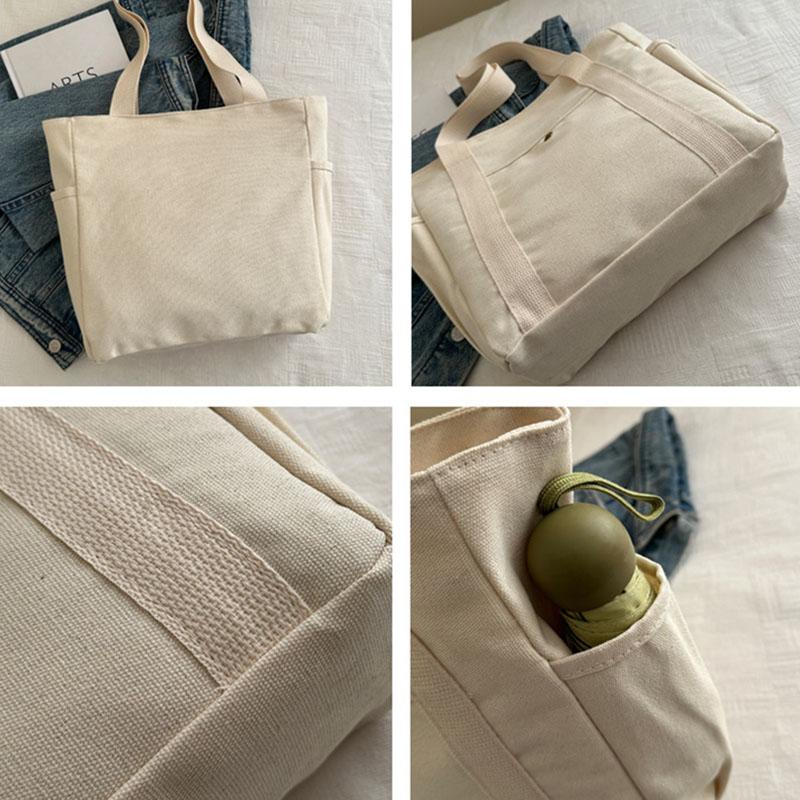 Large Capacity Canvas Tote Bags for Work Commuting Carrying Bag College Style Student Outfit Book Shoulder Bag Shopping Bag