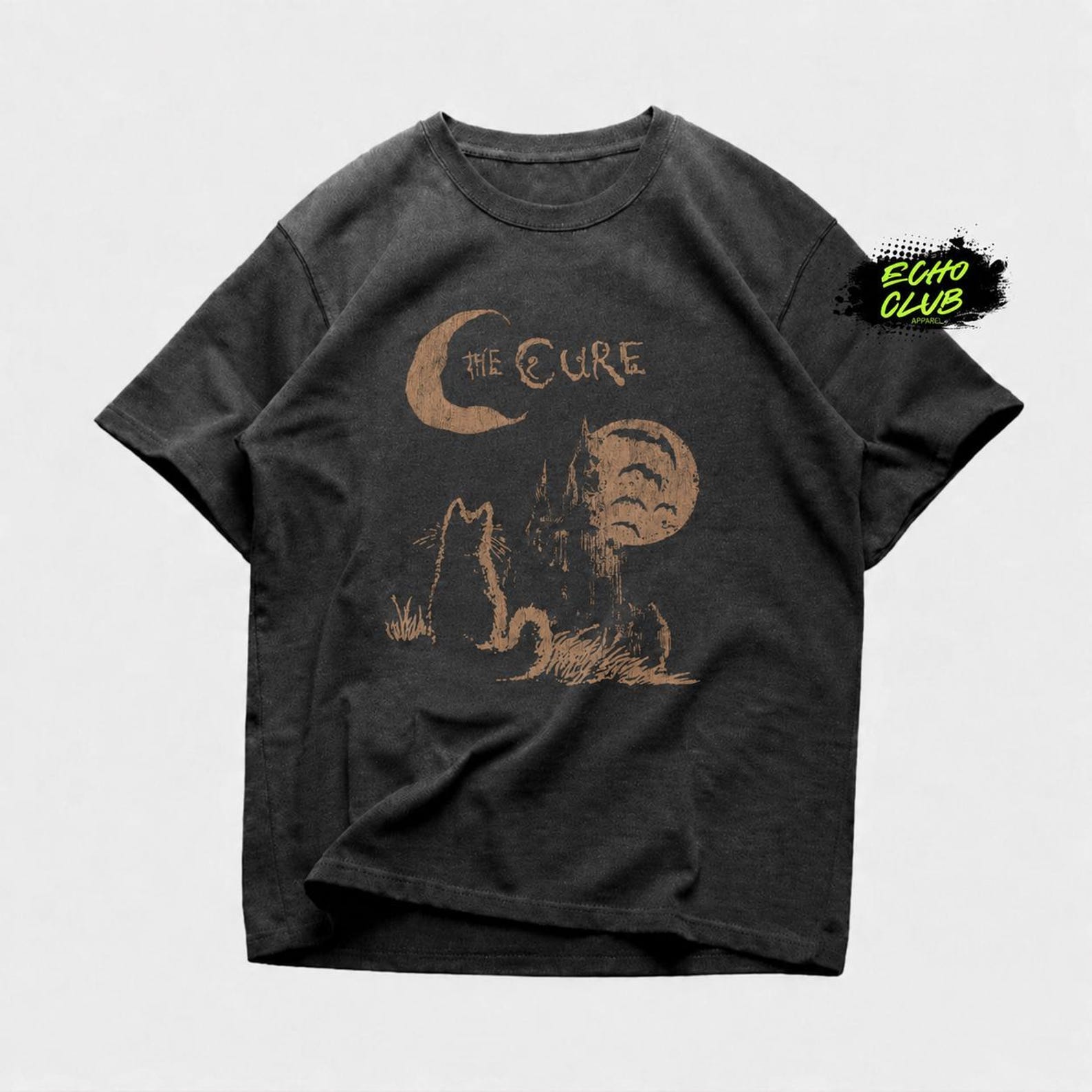 The Cure Cat Graphic Tee, 90s Alt Indie Rock Band Shirt XL