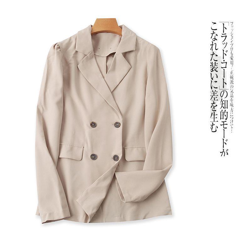 

Блейзеры Осень Новинка Внешняя торговля Женская одежда Костюмный воротник Двубортный Длинный рукав Приталенный блейзер 31703 Khakis B- 3-35-1 S