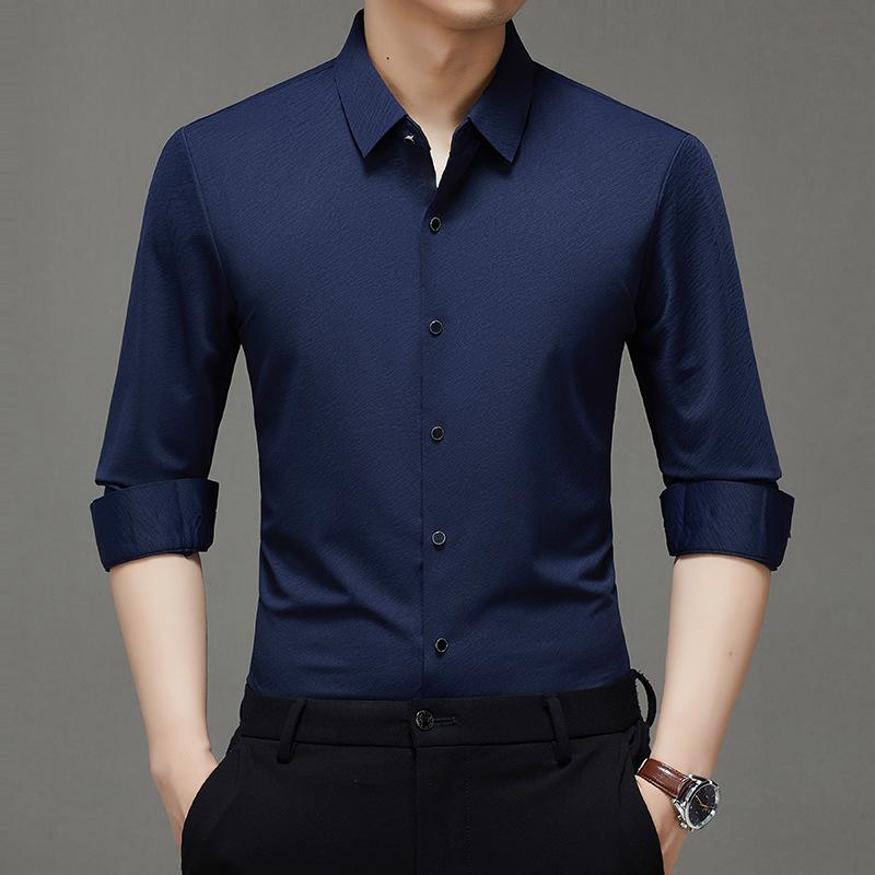 Autumn Men's Long-sleeved Shirt High-end Middle-aged and Young Men's Clothing Casual and Comfortable Dad Clothing
