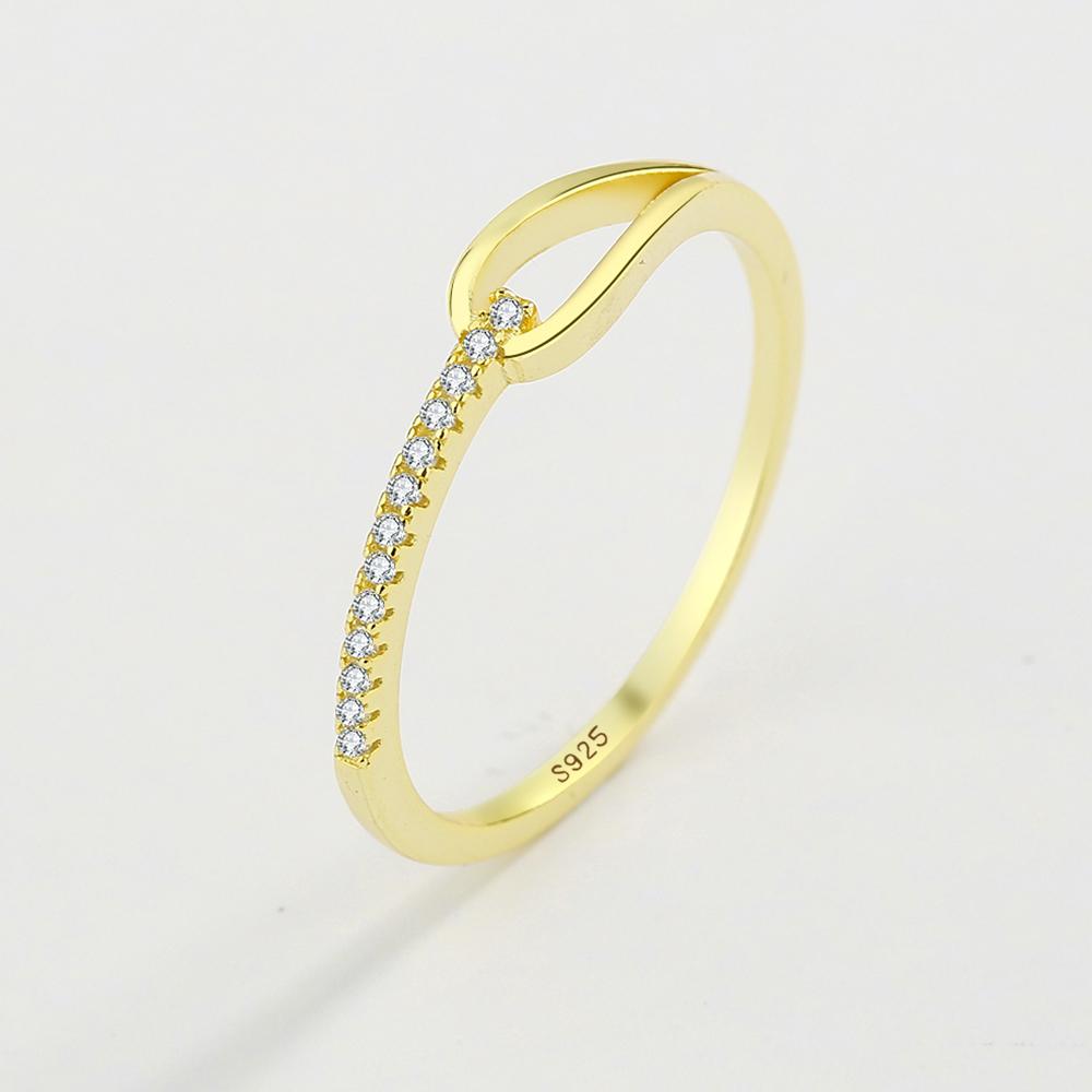 

Модное нерегулярное полое кольцо для женщин, настоящее серебро S925, серебро 14 карат, золото, циркон, геометрический подарок на день рождения, ювелирные изделия 8 серебряный