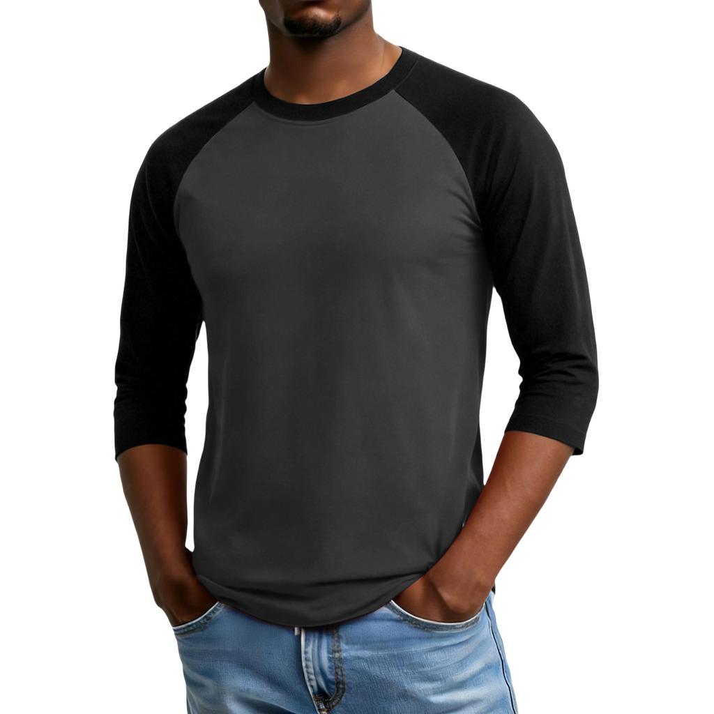 Men's Raglan Sleeve Three-quarter Sleeve Top
