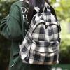 Zaino scolastico giapponese ins1011 autunno e inverno nuovo borsa a quadri retrò versione coreana femminile zaino per studente delle scuole superiori e medie zaino