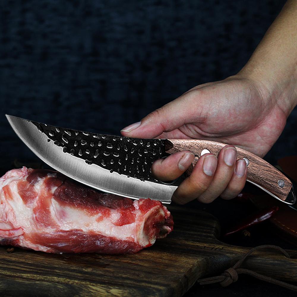 Stainless Steel Kitchen Knife Fishing Knife Meat Cleaver Cooking Cutter Handmade Butcher Boning Knife Fruit Cutter