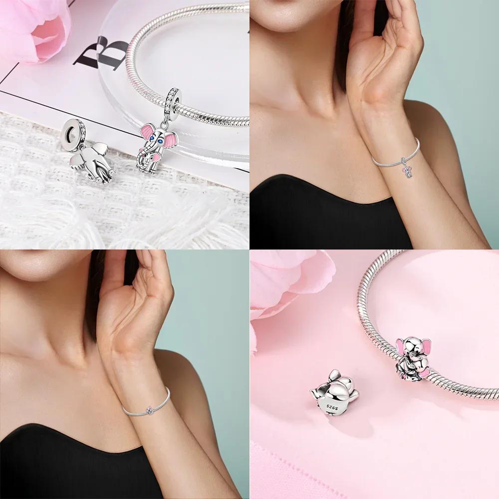 Animal Series Copper Elephant Charm Fit Diy Bracelet Necklace Interesting Zoo Souvenirs Diy Gift Jewelry Making