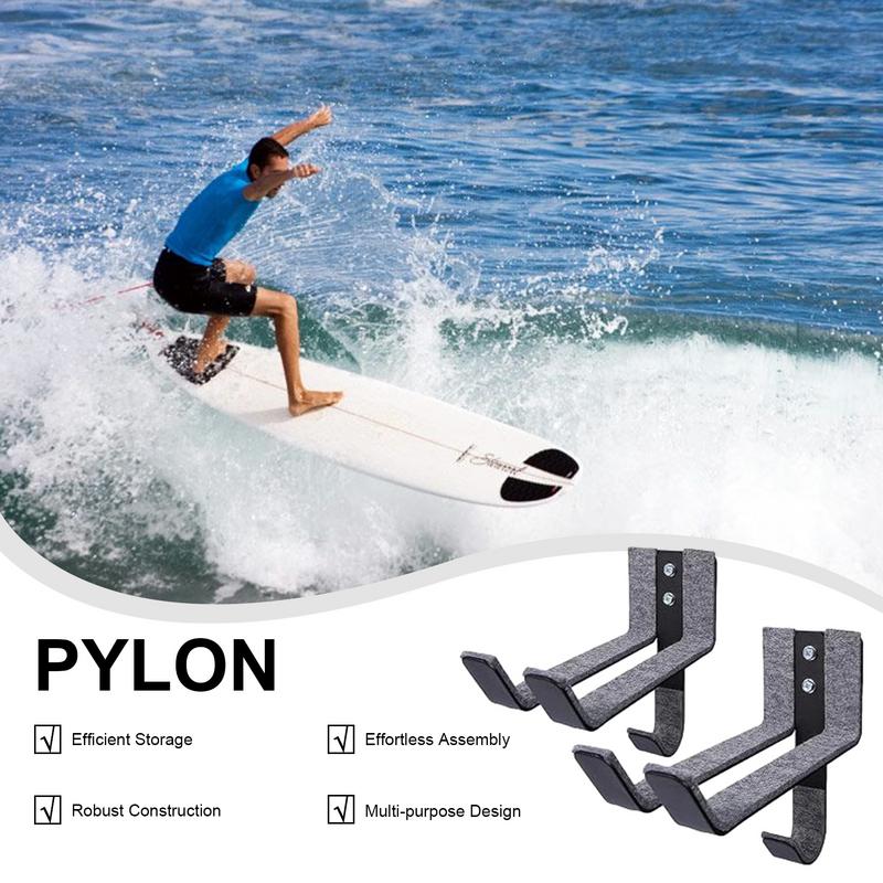 1 pair Wall Mounted Surfboard Rack Snowboard Rack Hanger Wall Mounted Storage rack For skateboard Snowboard surfboard United States
