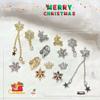Christmas Nail Art Zircon Jewelry: Tree, Bell, Snowflake Pendants & Tassel Chains for DIY Press-on Nails