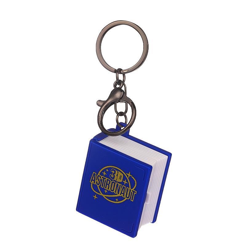 3D Pop-Up Book Keychain: Basketball, Castle, Sailing Ship, Dinosaur, Space Puzzle Pendant