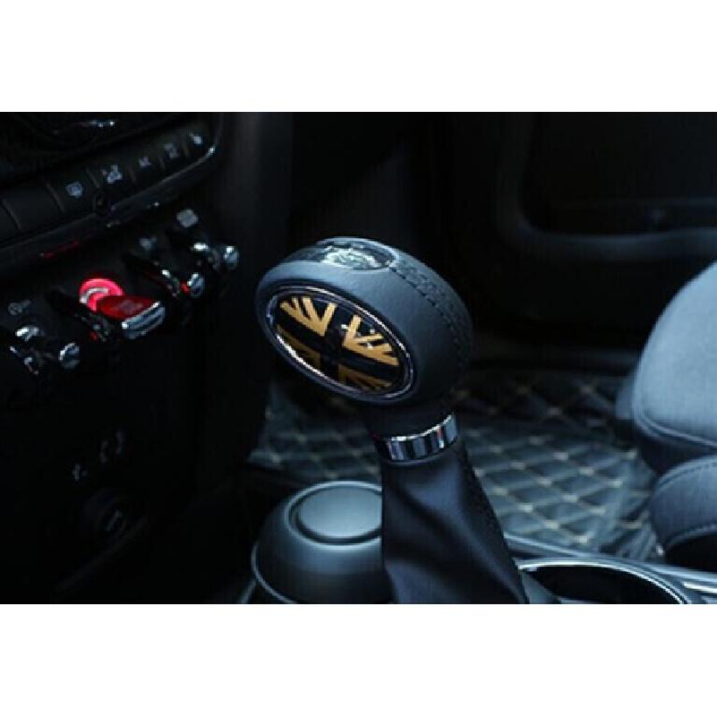 2PCS Central Console For Mini Cooper Clubman F54 Gear Shift Knob Trim Black Gold