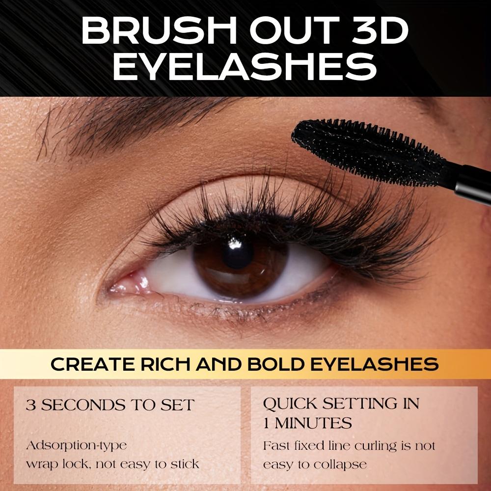 2-In-1 Volumizing Fiber Mascara Enhances The Thickness of Black Lashes,Waterproof/Long-Lasting Without Smudging,Significantly Increases Lash Length