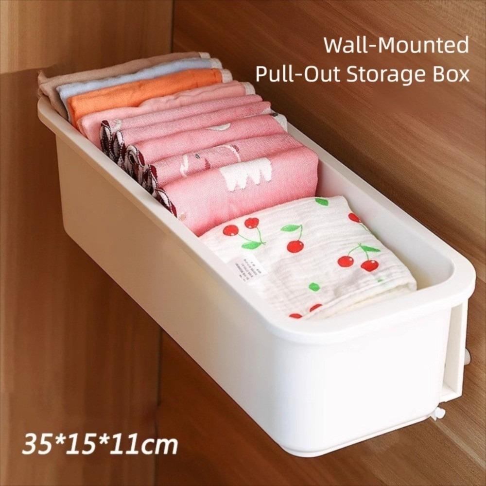 Drawer Style Cabinet Storage Box No Drilling Wall Mounted Storage Box Kitchen Storage Rack Home