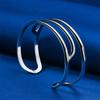Elegant 925 Sterling Silver Opening Exquisite Multi-layer Bracelet for Women's Fashion Parties and Wedding Accessories