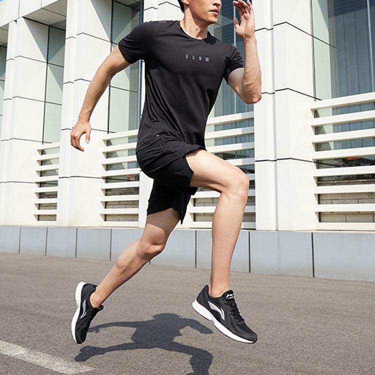 Li Ning Running Series Sports Training Solid Color Quick-Dry Shorts Men Shorts Black AKSR177-1