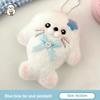 Pendentif phoque en peluche kawaii, porte-clés phoque doux et duveteux, cadeau de Noël