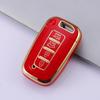 Kia & Beijing Hyundai Sonata 8 Gold-Edge 4-Button Key Case Cover