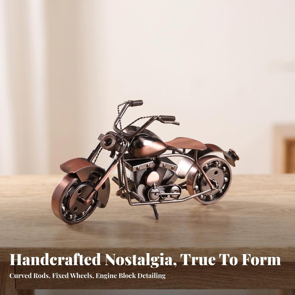 Retro Model Motocykla Figurka Przemysłowego Motocykla Rękodzieło na Półkę