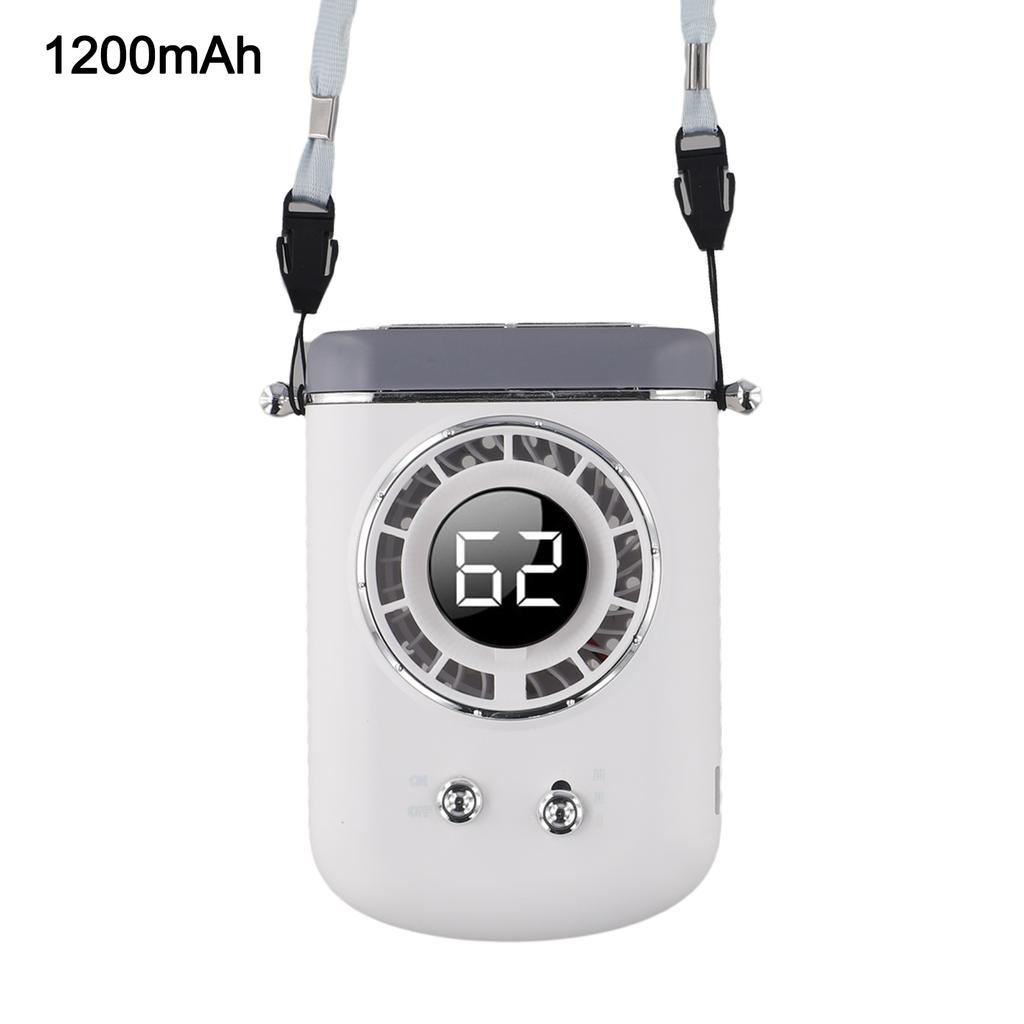 Comfortable Cooling Wearable Fan Portable Cooling Fan Fan With Led Display Feature Multi Functional Fan Lightweight And Portable