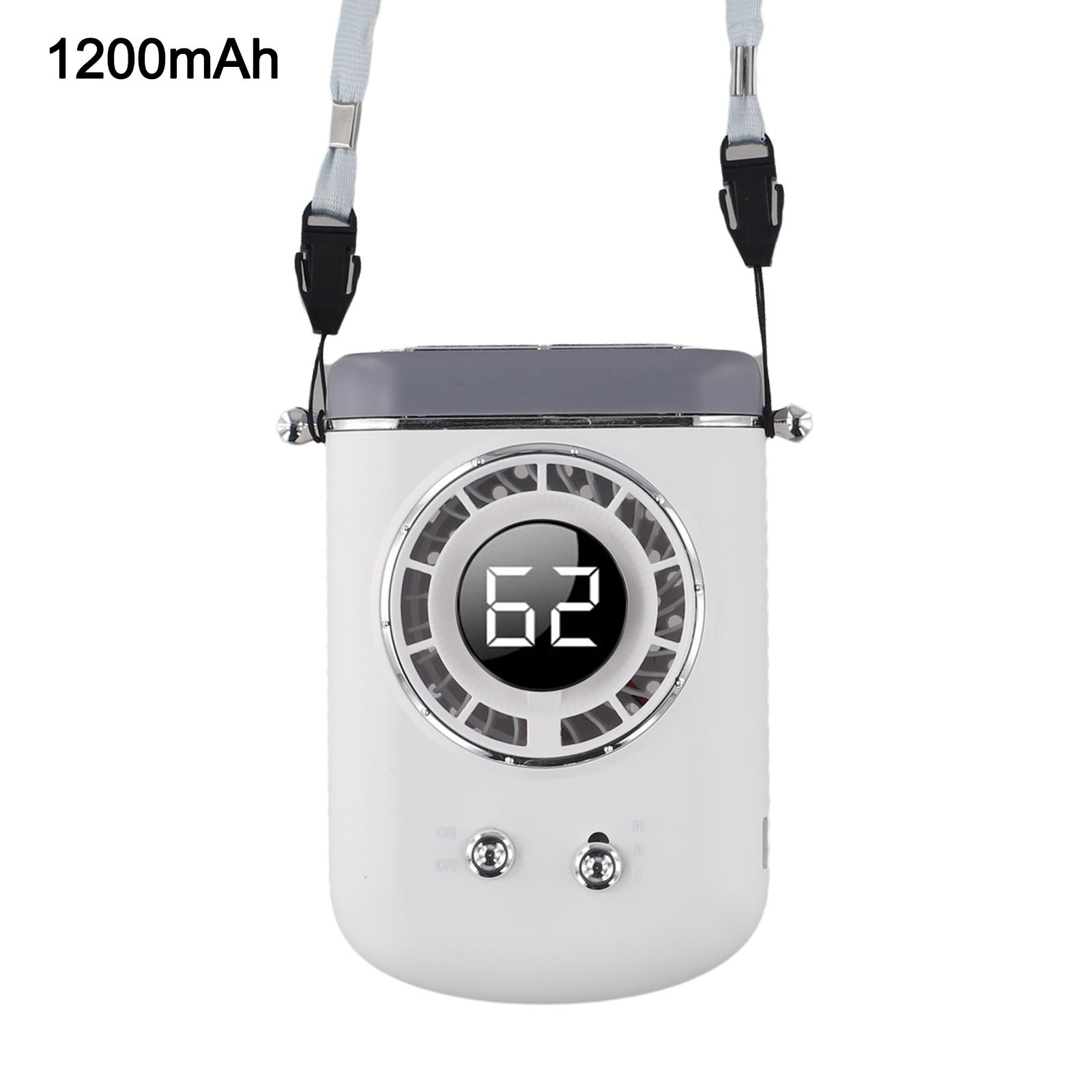Comfortable Cooling Wearable Fan Portable Cooling Fan Fan With Led Display Feature Multi Functional Fan Lightweight And Portable