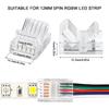 20pcs LED Strip Connector 2/3/4/5/6pin Electric Wire Connector For 5050 RGB CCT RGBW LED Strip Lights To Wire Connection Use