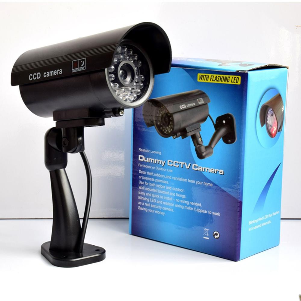 Dummy Camera Surveillance Cameras with Flashing LED Simulation Realistic Camera