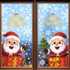 Christmas Stickers Santa Claus Snowman Glass Stickers Window Layout Snowflake Window Stickers