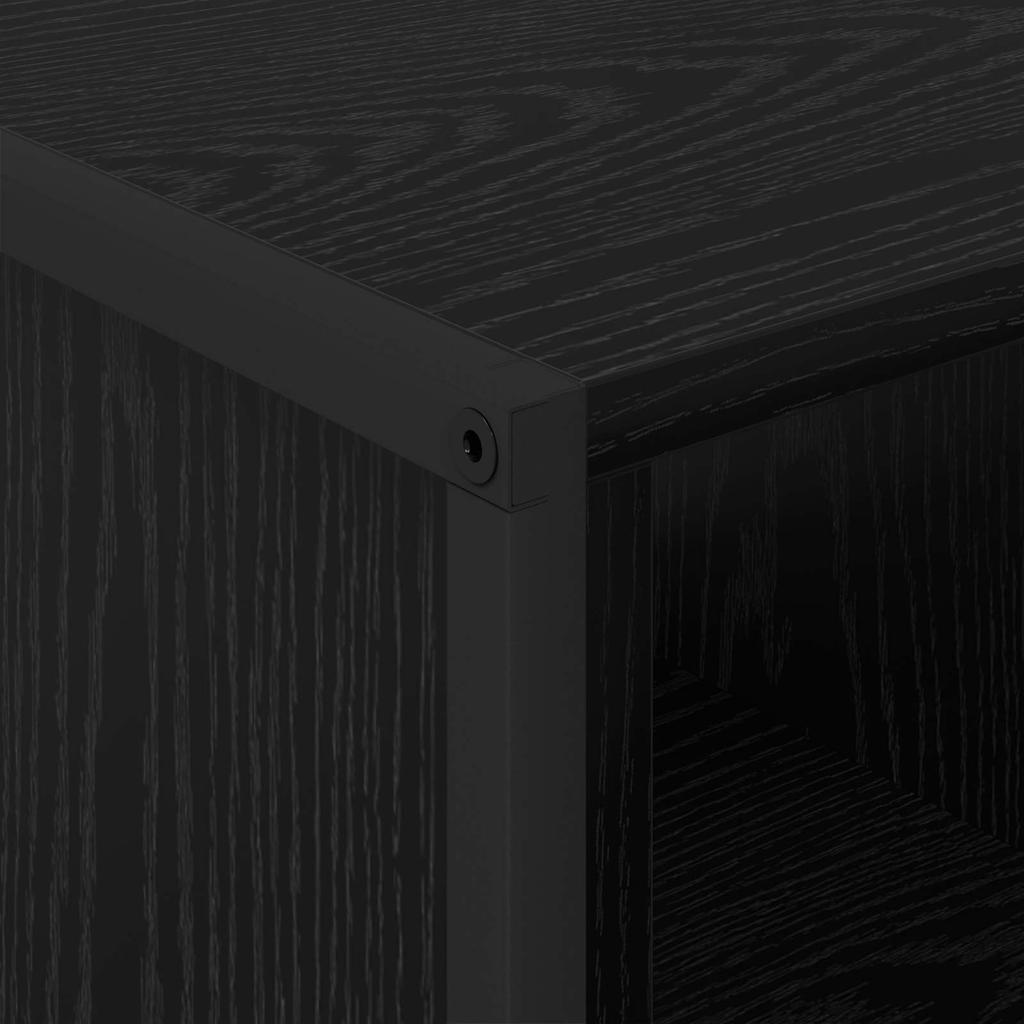 Coffee Table Black Oak Effect 80 X 50 X 40 Cm Engineered Wood