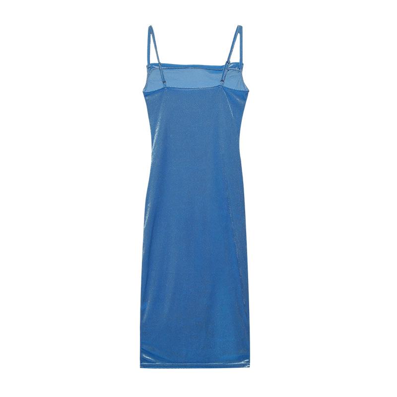 2023 European & American Women's Slim Slit Suspender Dress – Spring/Summer Fashion