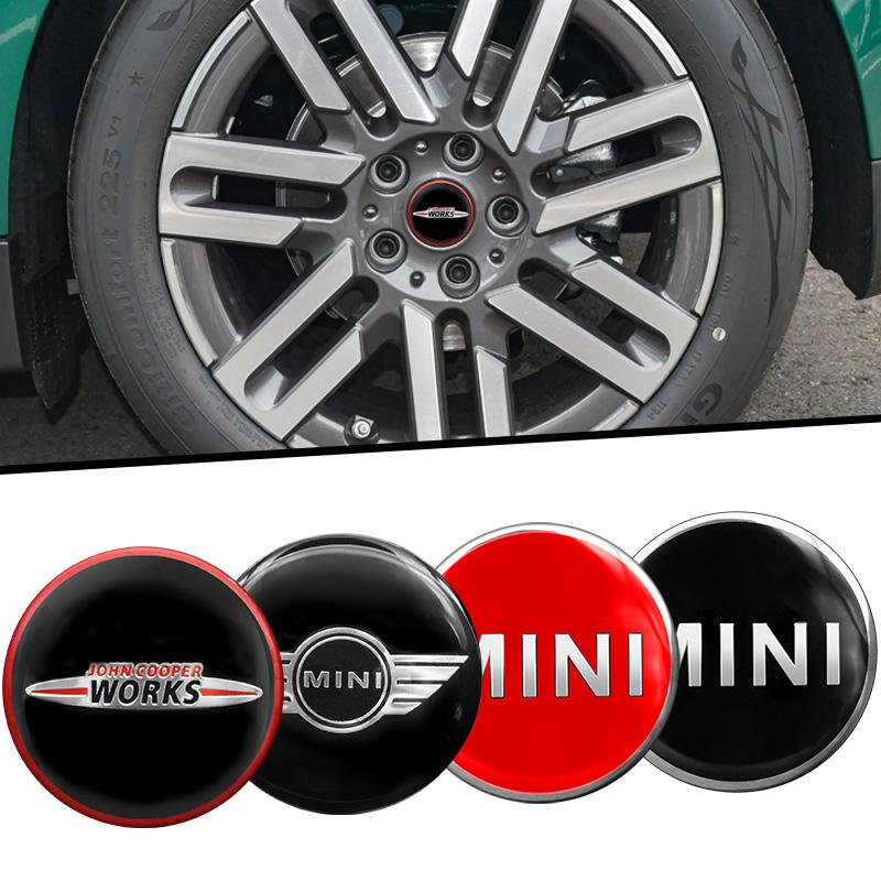 4 ks 56mm středové krytky kol pro MINI Cooper R55 R56 R60 F55 F56 Znak John Cooper Works Náhradní příslušenství krytu náboje kola auta