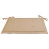 Garden Chairs with Beige Cushions 4 pcs Solid Teak Wood