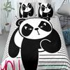 Set Biancheria da Letto Panda Stampa 3D Copripiumino Morbido Con 1/2 Federe Per Bambini Adulti Microfibra Ragazza Bambini Copripiumino