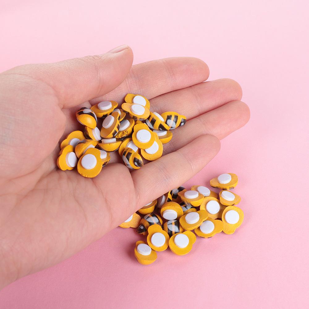 100pcs DIY Mini Baby Toys Self-adhesive Bee Sponge Sticker Wooden Scrapbooking