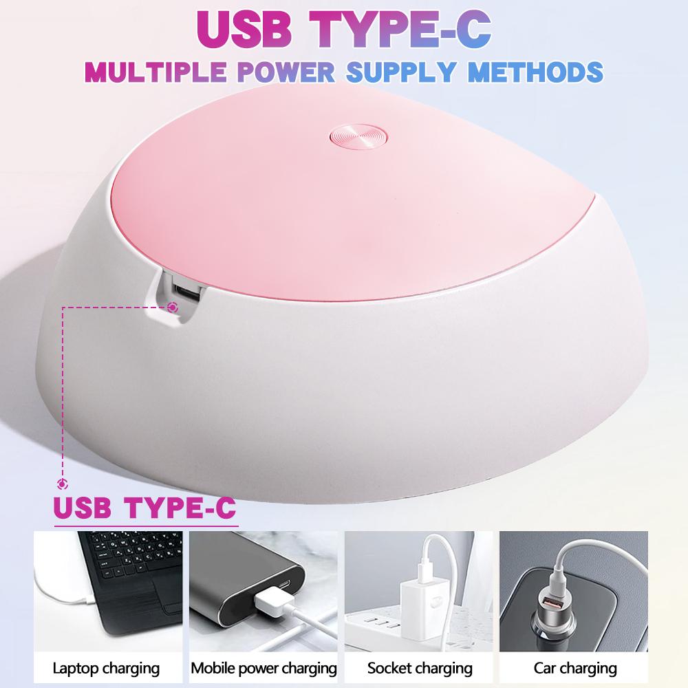 MINI 2C UV LED Nail Lamp 60W UV Light for Nails with 4 Timer Settings LED Nail Light Suitable for Home Diy and Nail Salon