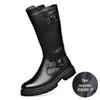 Men's High-Top Genuine Leather Equestrian Riding Boots - Winter Long Cowboy Style