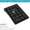 22 Keys Bluetooth Numeric Keyboard Wireless Number Keypad Portable Plug And Play Digital Number Pad For Laptop IPad