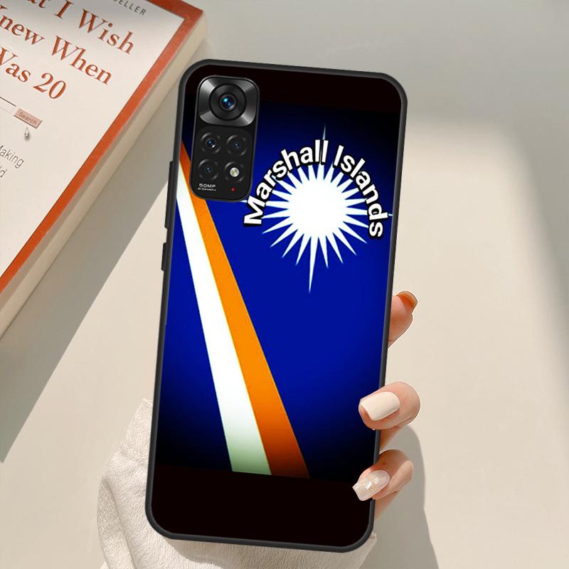 Marshall Islands Flag Case For Xiaomi Redmi Note 11 Pro 8 9 11S 10S 9S Note 10 Pro Cover For Redmi 10 10C 9A 9C